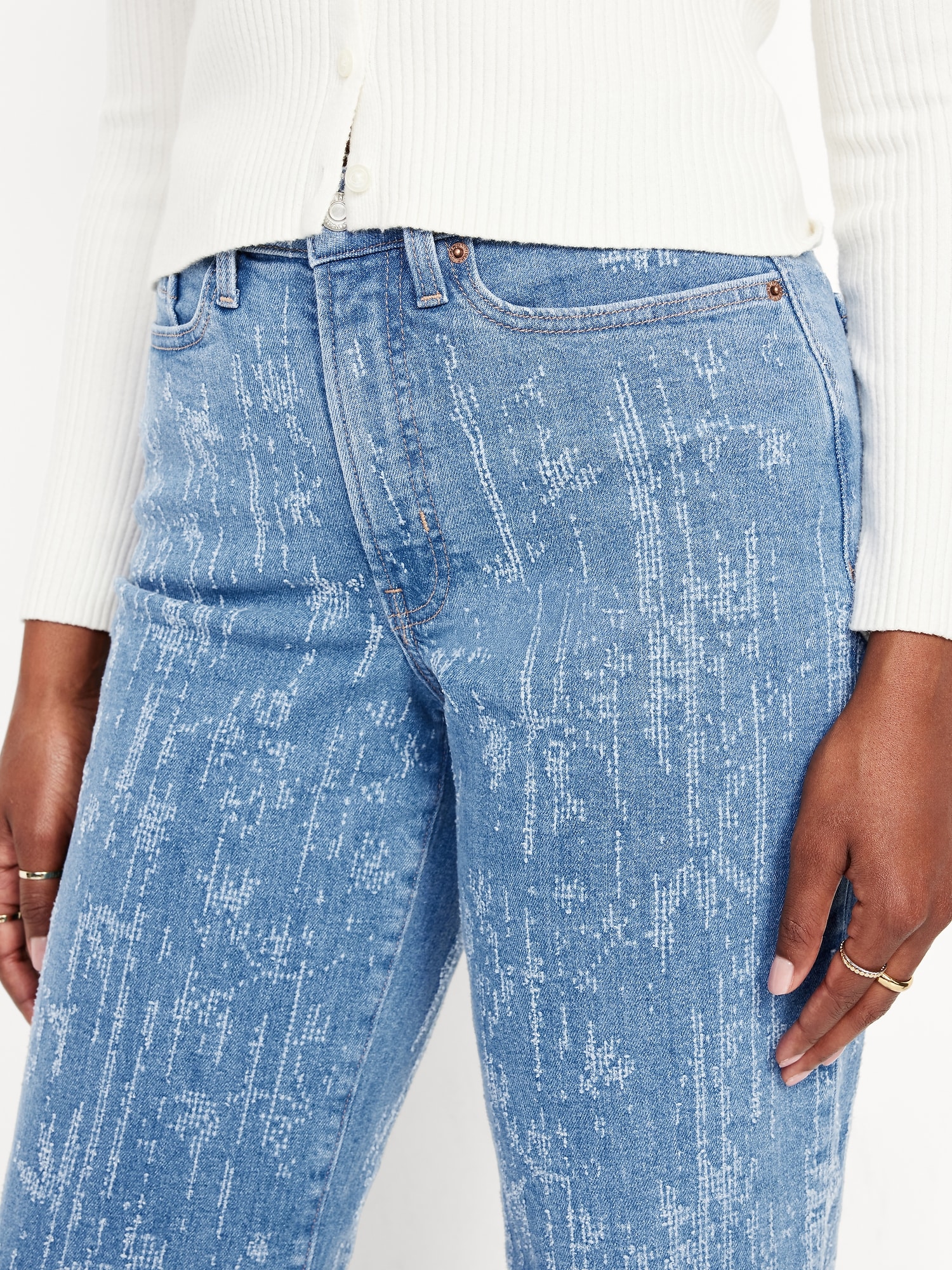 Curvy High-Waisted OG Loose Textured Jeans