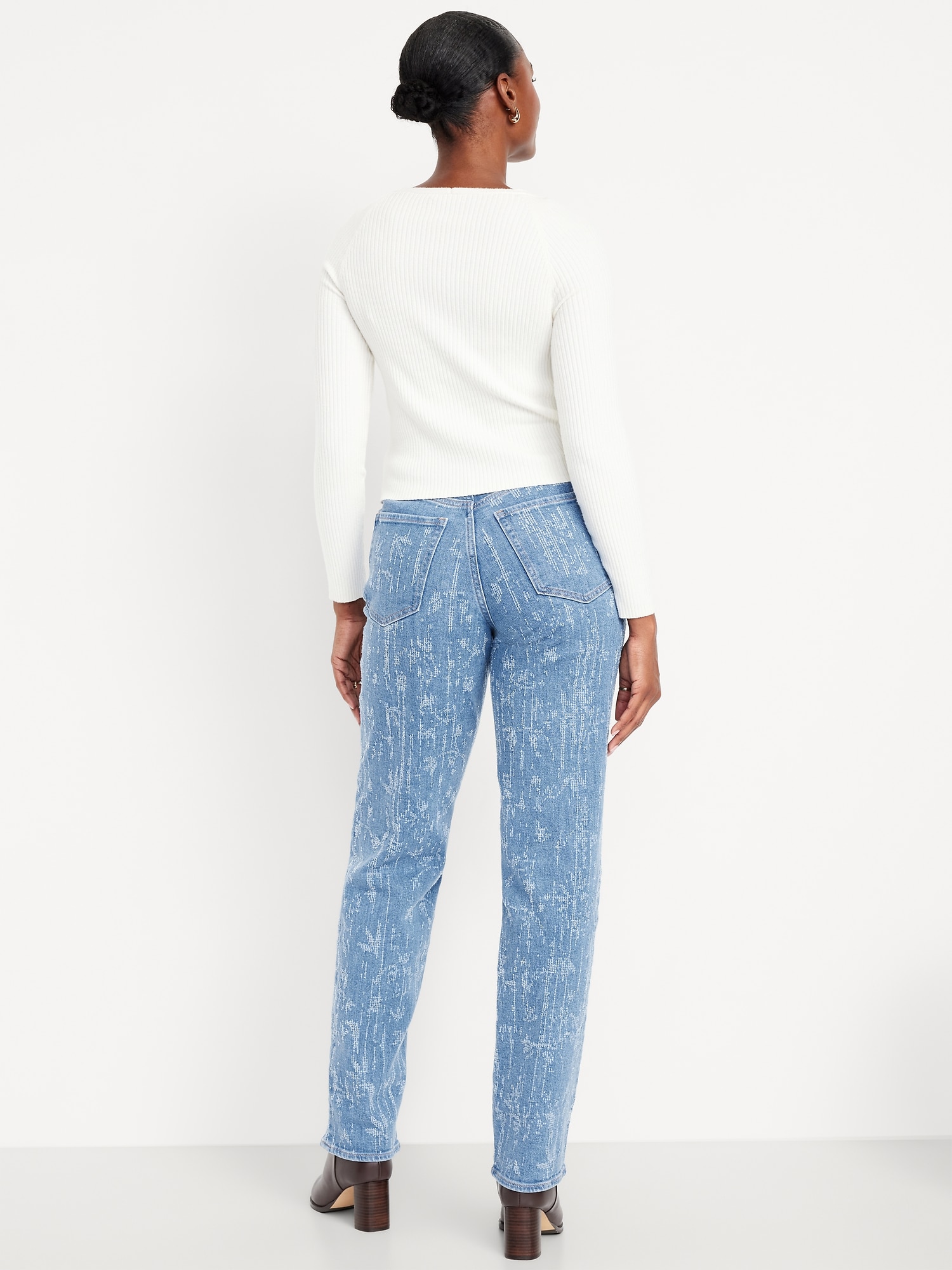 Curvy High-Waisted OG Loose Textured Jeans