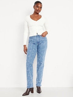 Curvy High-Waisted OG Loose Textured Jeans