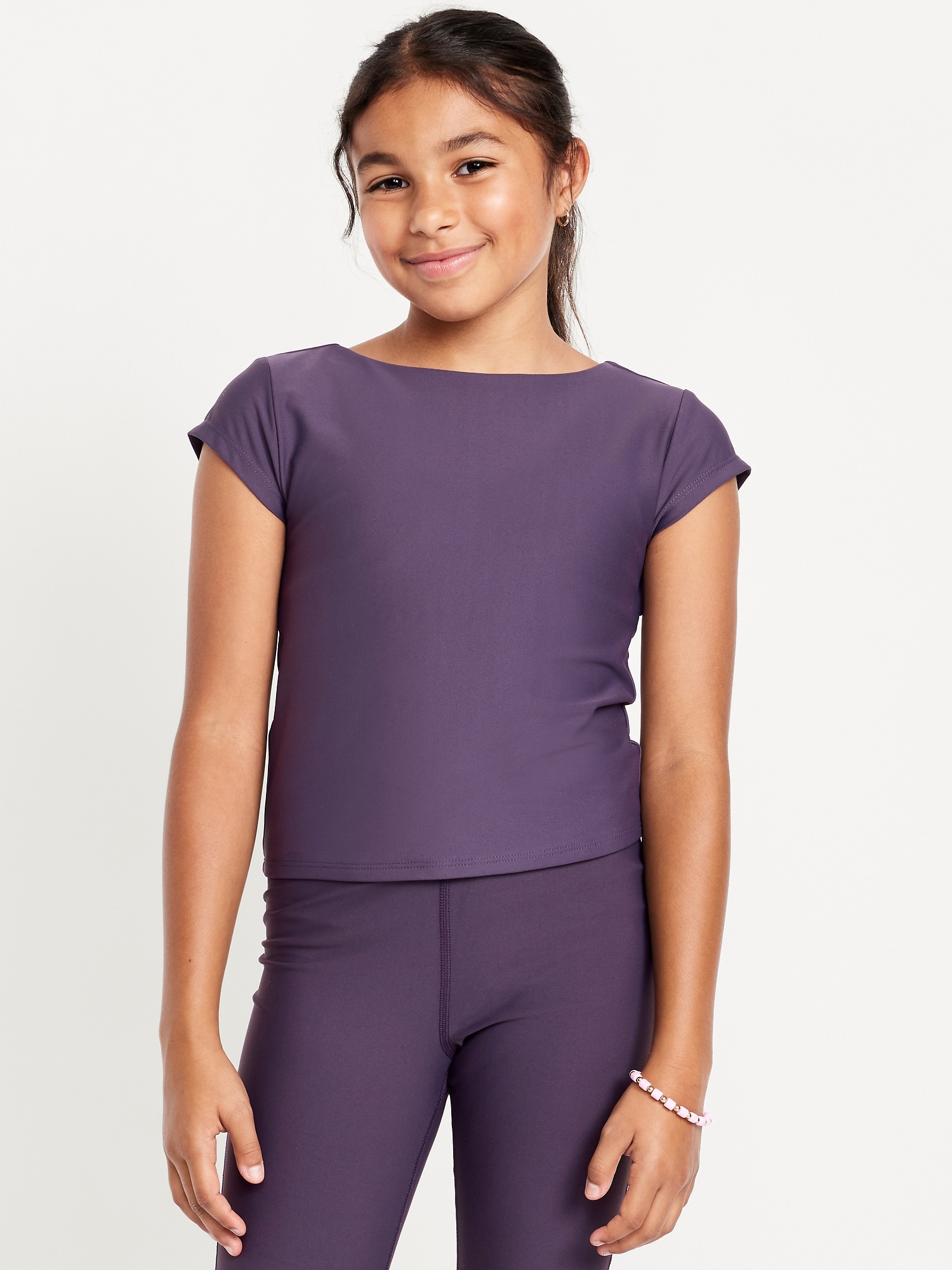 PowerSoft Fitted Twist Back Top for Girls