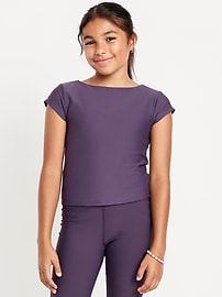 Image number 3 showing, PowerSoft Fitted Twist Back Top for Girls