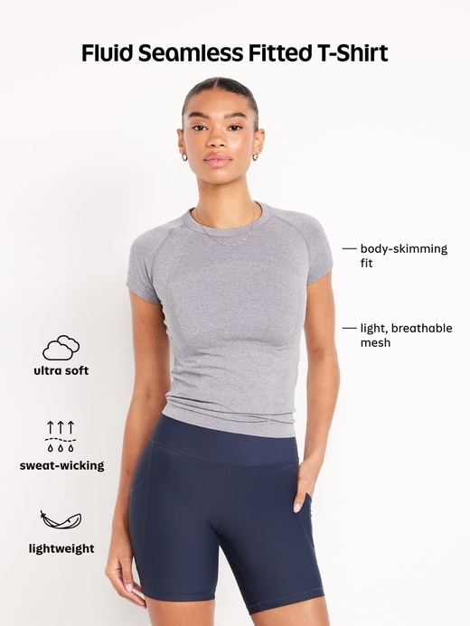 Image number 7 showing, Fluid Seamless Fitted T-Shirt