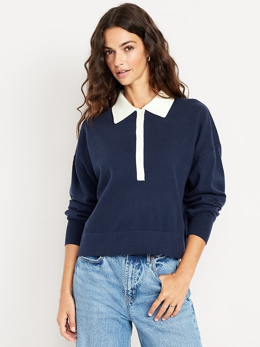 Image number 1 showing, SoSoft Lite Cropped Polo