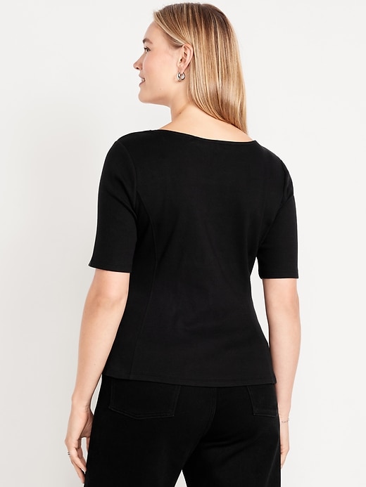 Image number 6 showing, Square-Neck Peplum Top
