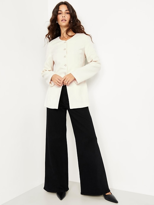 Image number 3 showing, Fitted Long Blazer