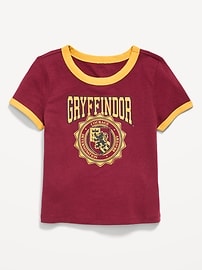 Image number 1 showing, Harry Potter™ Fitted Graphic Ringer T-Shirt for Girls