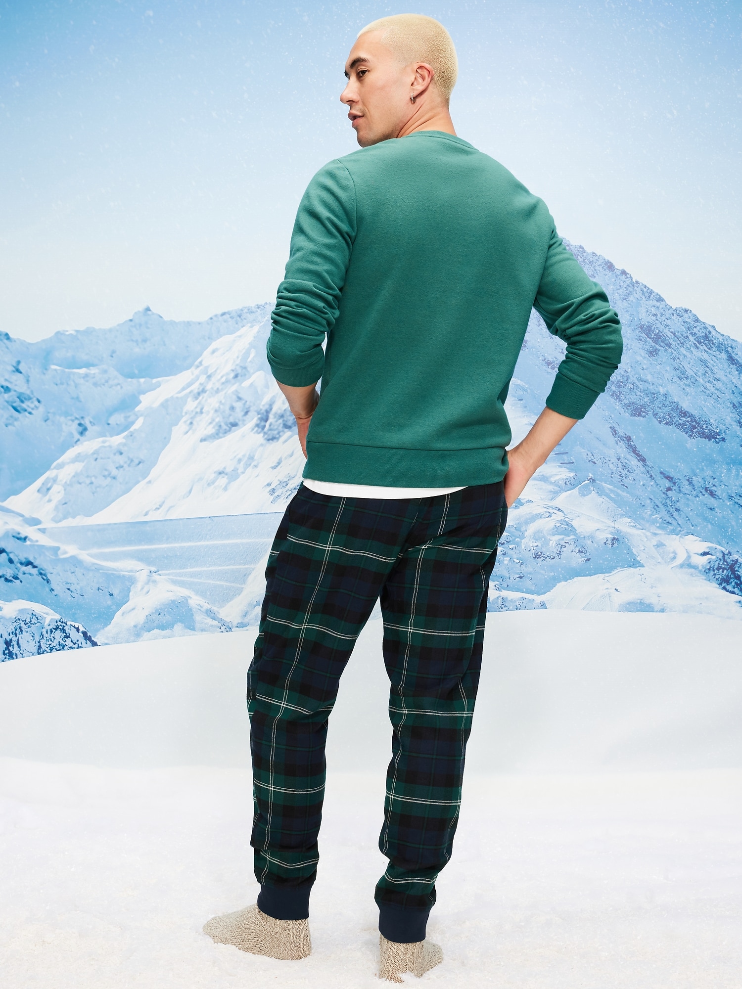 Flannel Pajama Joggers for Men