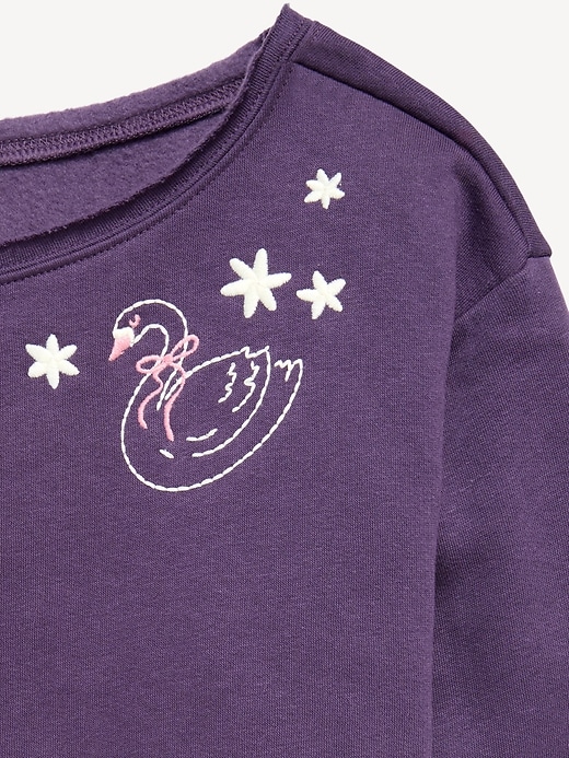 Image number 4 showing, Boat-Neck Graphic Sweatshirt for Girls