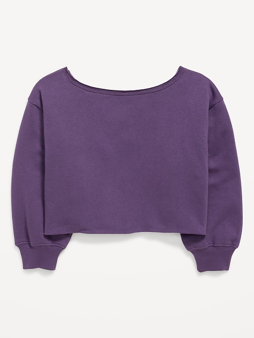 Image number 3 showing, Boat-Neck Graphic Sweatshirt for Girls