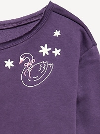 Image number 4 showing, Boat-Neck Graphic Sweatshirt for Girls