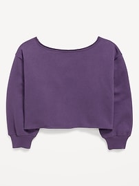 Image number 3 showing, Boat-Neck Graphic Sweatshirt for Girls