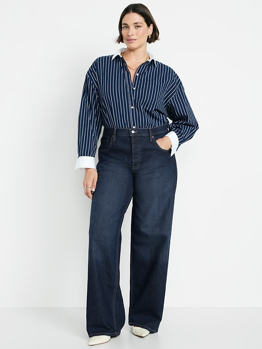 Image number 7 showing, Mid-Rise Slouchy Wide-Leg Jeans