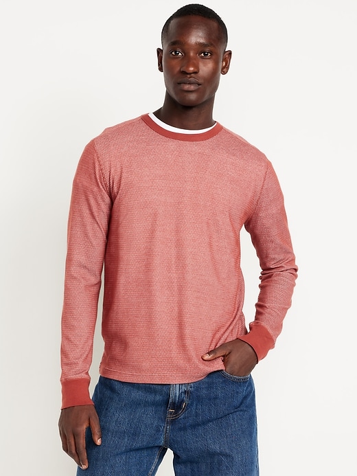 Image number 1 showing, Crew-Neck Waffle T-Shirt