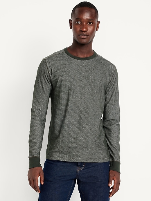 Image number 1 showing, Crew-Neck Waffle T-Shirt