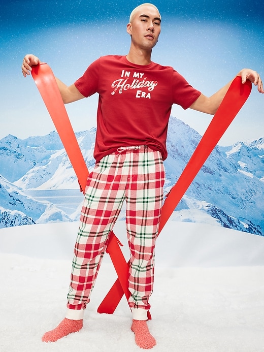 Image number 1 showing, Flannel Pajama Joggers for Men