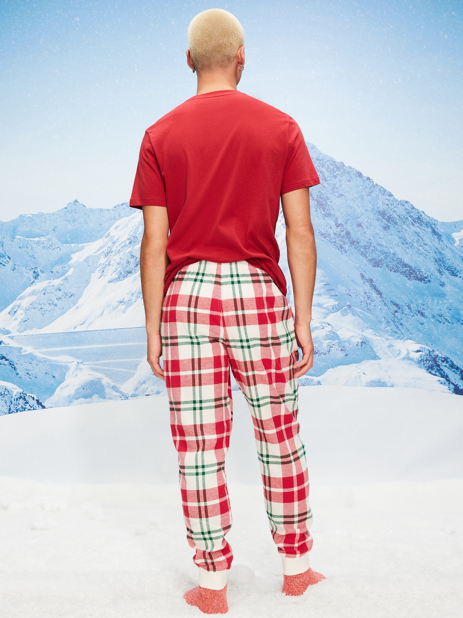 Flannel Pajama Joggers for Men
