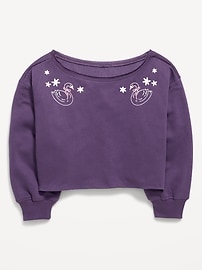Image number 2 showing, Boat-Neck Graphic Sweatshirt for Girls