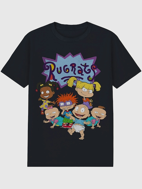 Rugrats Group Graphic T-Shirt for Men - Black