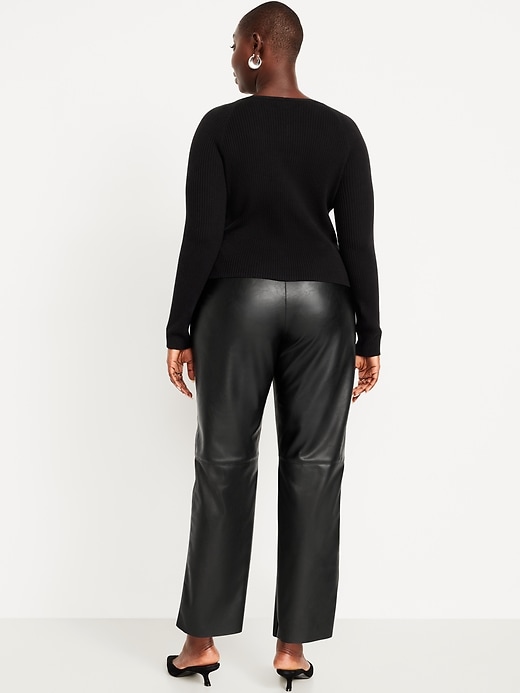 Image number 8 showing, High-Waisted Billie Faux-Leather Ankle Trouser