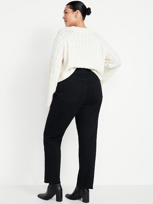 Image number 8 showing, Extra High-Waisted Straight Jeans