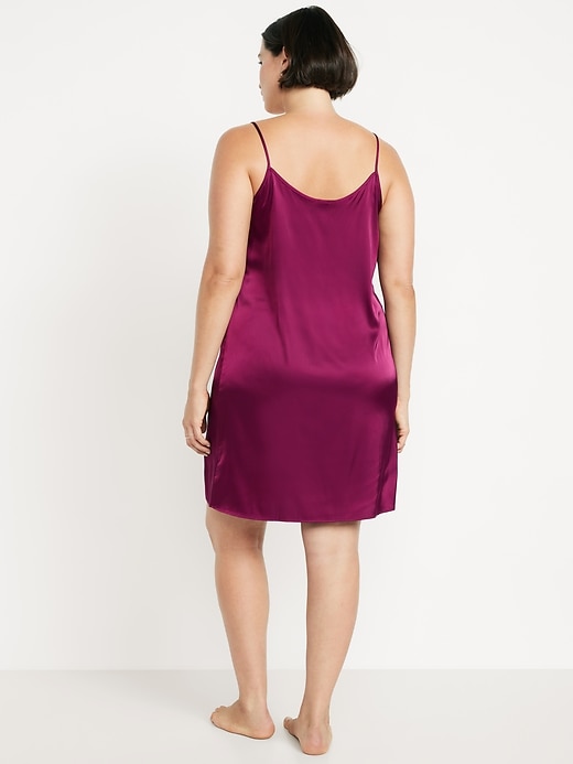 Image number 6 showing, Lace-Trim Satin Nightgown