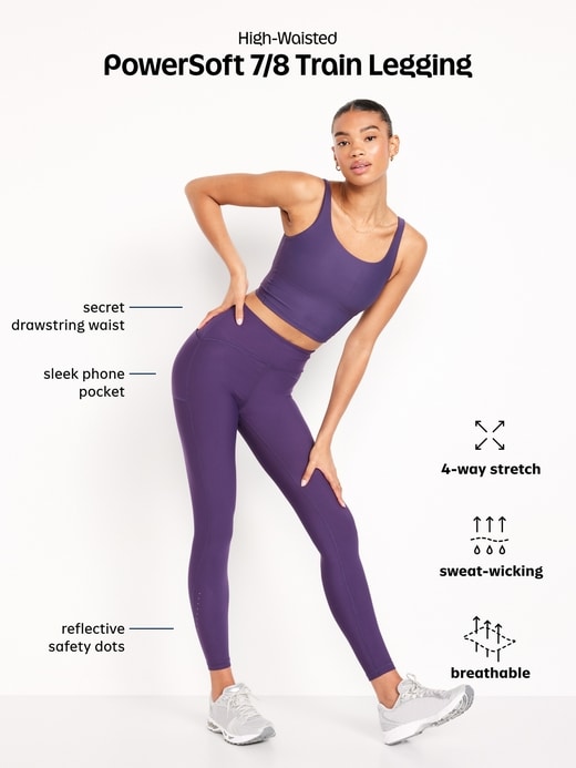 Image number 9 showing, High-Waisted PowerSoft Train 7/8 Run Leggings