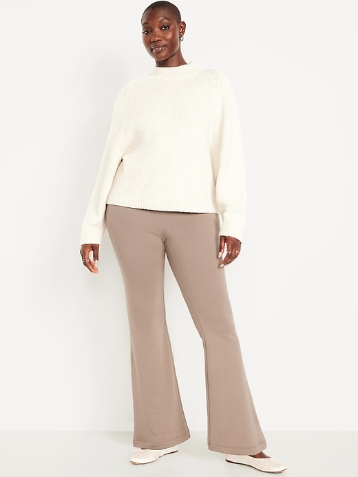 Image number 4 showing, High-Waisted Fleece-Lined Flared Leggings