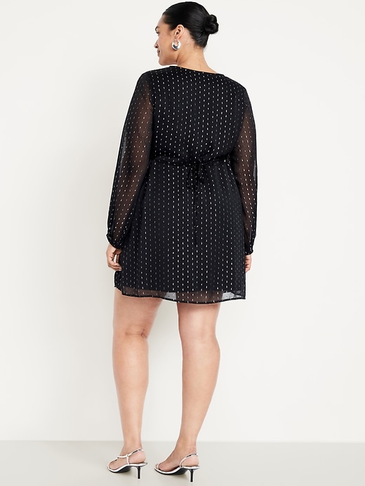Image number 10 showing, V-Neck Swiss Dot Mini Dress