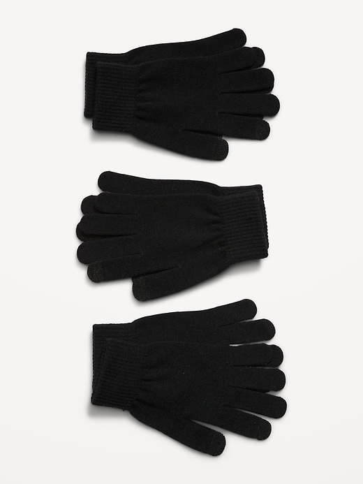 Image number 2 showing, Knit Gloves 3-Pack for Women