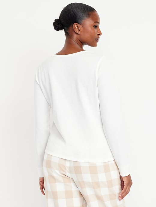 Image number 2 showing, Scoop-Neck Waffle Pajama Top
