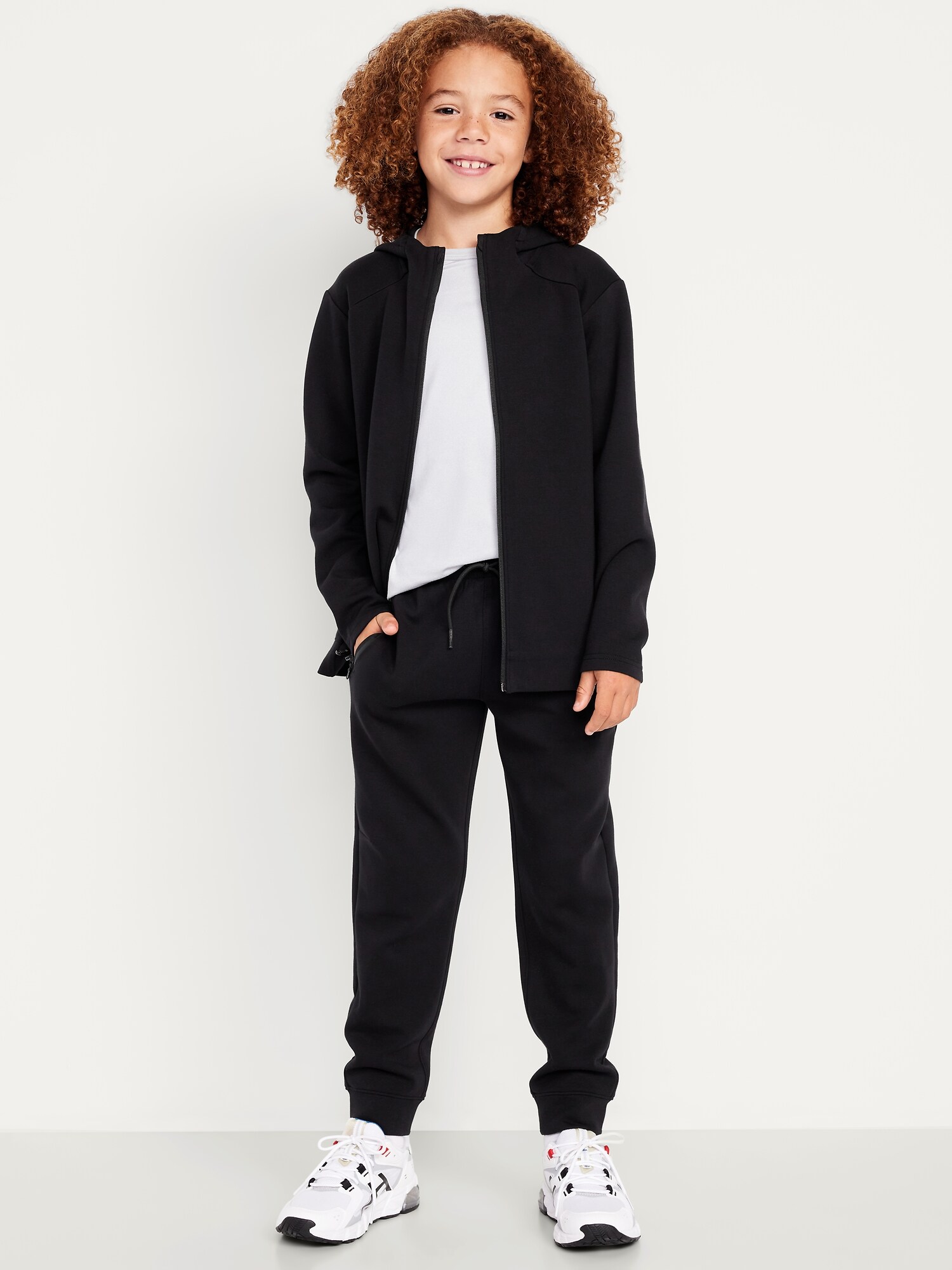 Детский комплект для мальчиков Old Navy Dynamic Fleece: худи на молнии и джоггеры, цвет: Чёрный — фото 3