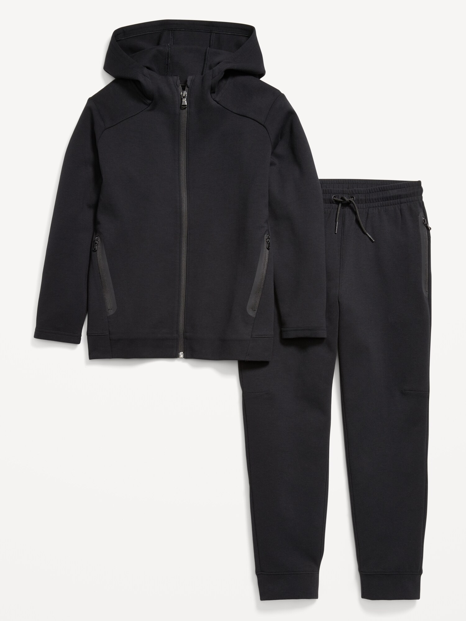 Детский комплект для мальчиков Old Navy Dynamic Fleece: худи на молнии и джоггеры, цвет: Чёрный — фото 4