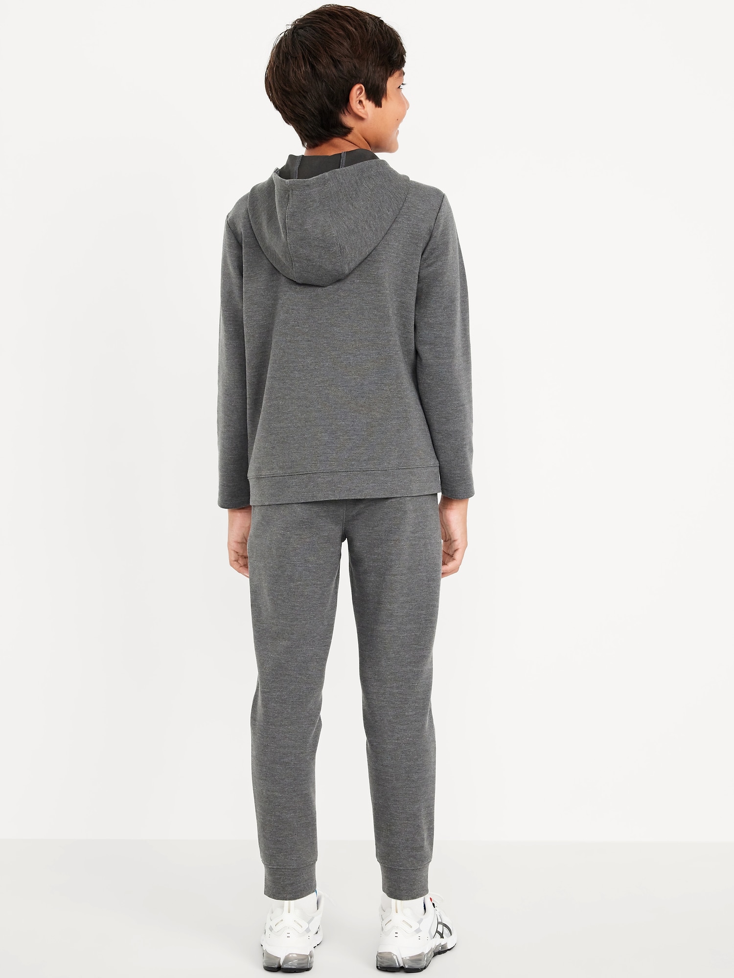 Dynamic Fleece Zip-Front Hoodie and Joggers Set for Boys