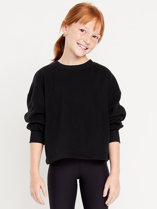 Image number 1 showing, Long-Sleeve Microfleece Top for Girls