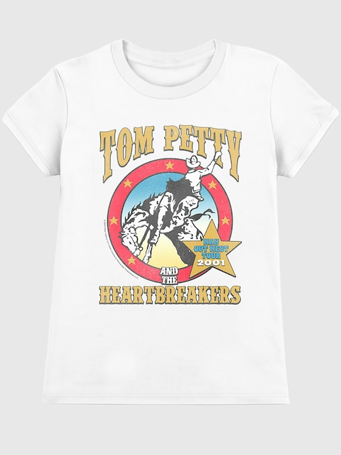 Tom Petty Way Out West Graphic T-Shirt for Women - White