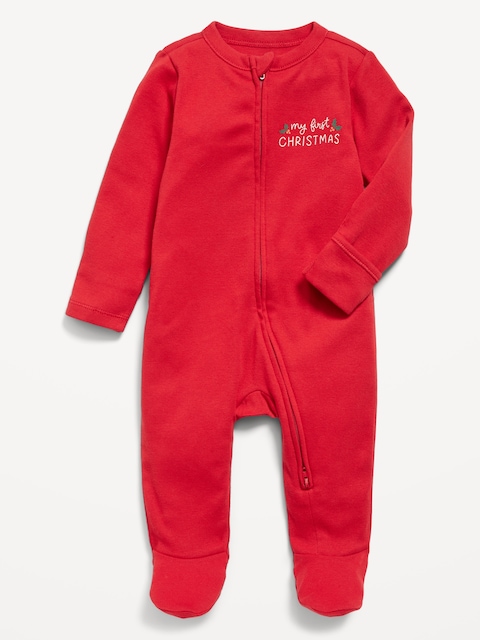 Unisex Sleep & Play 2-Way-Zip Footed One-Piece for Baby