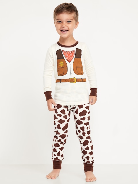 Printed Snug-Fit Pajama Set for Toddler & Baby - Cowboy