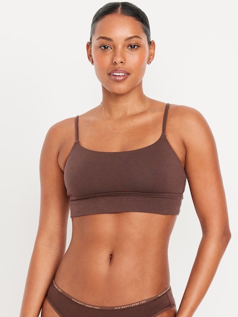 Cotton Cami Bralette - French Roast