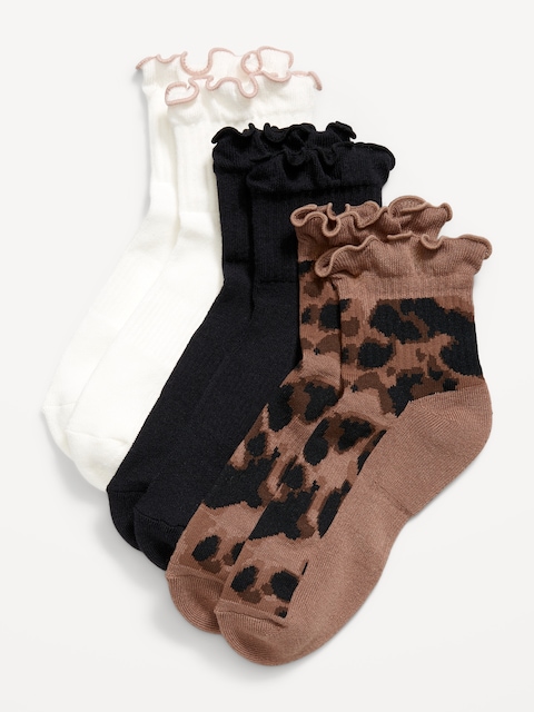 Ruffled Athletic Socks 3-Pack