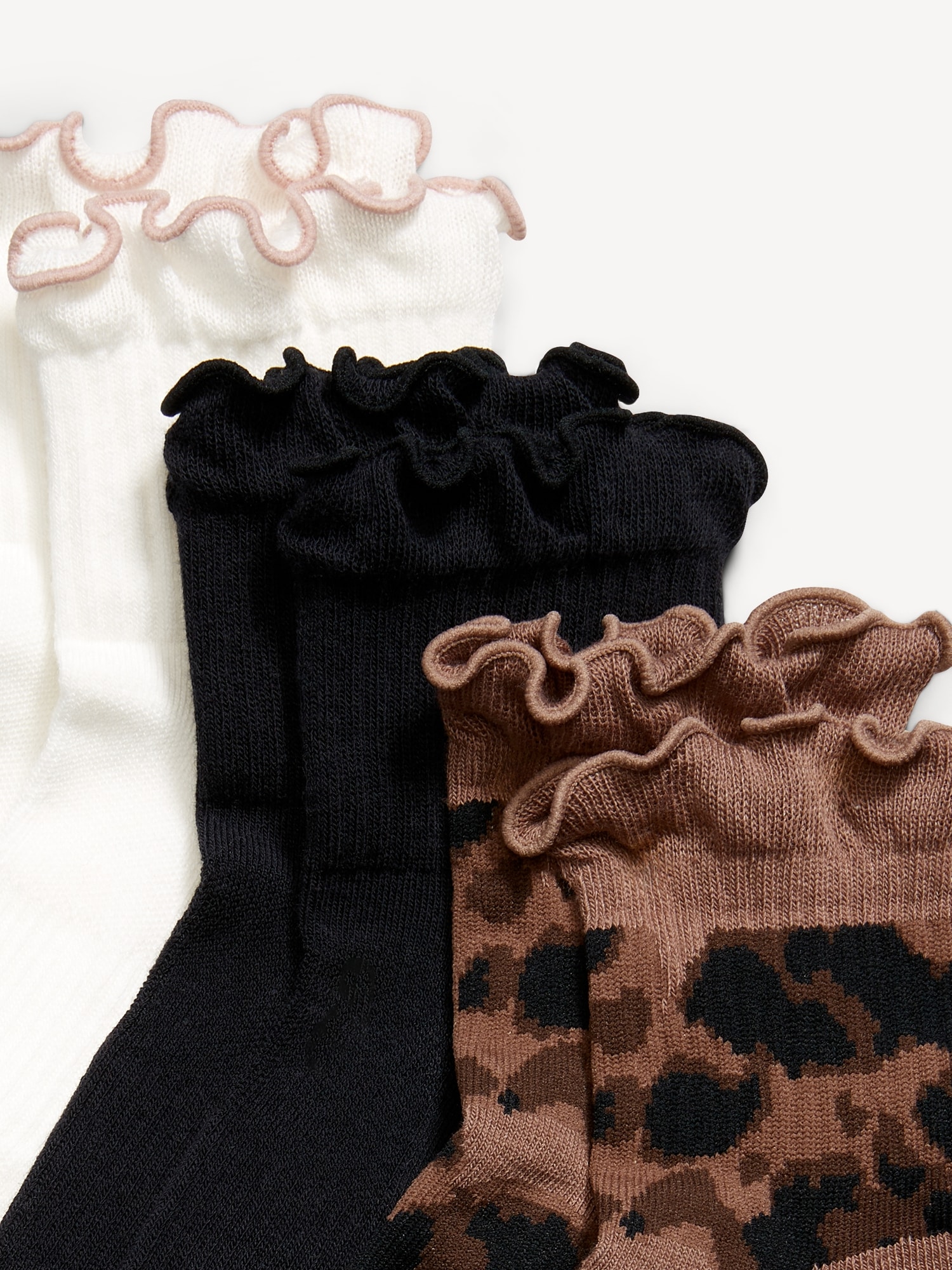 Ruffled Athletic Socks 3-Pack