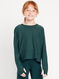 Image number 1 showing, CloudMotion Long-Sleeve Performance T-Shirt for Girls