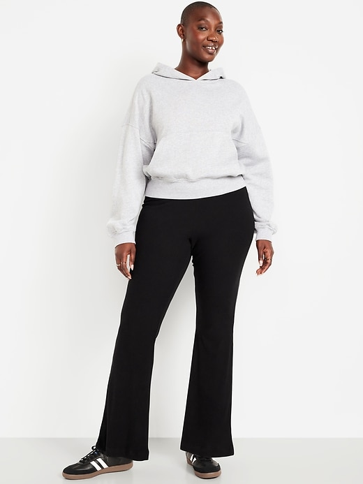 Image number 4 showing, High-Waisted Fashion Ribbed Flare Leggings