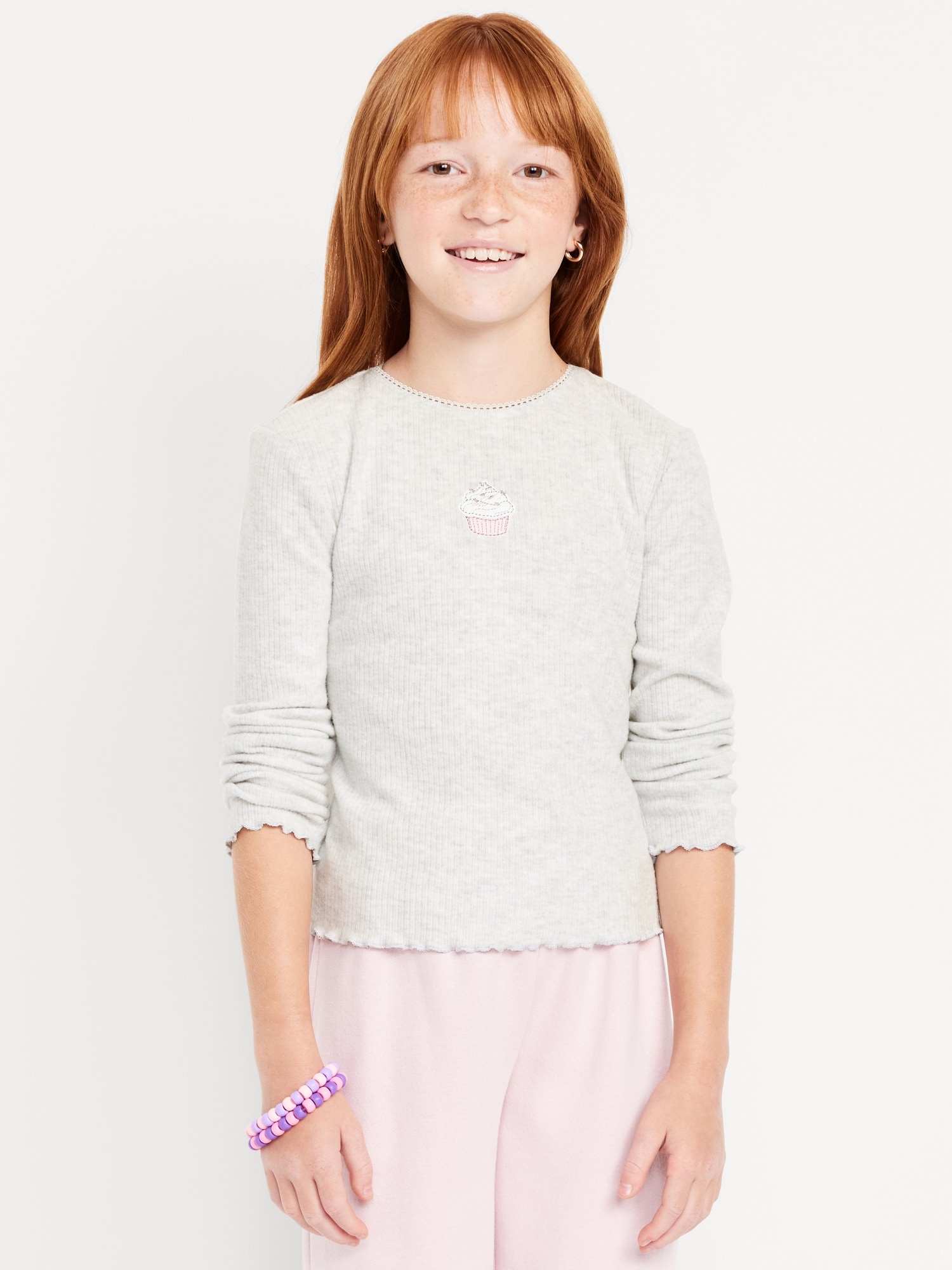 CozePlush Long-Sleeve Graphic T-Shirt for Girls