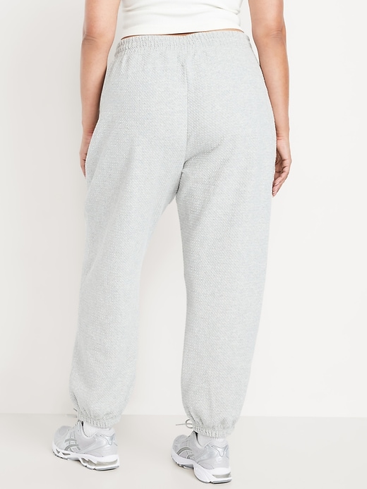 Image number 3 showing, High-Waisted Dynamic Fleece Textured Sweatpants