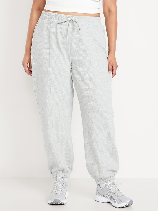 Image number 2 showing, High-Waisted Dynamic Fleece Textured Sweatpants