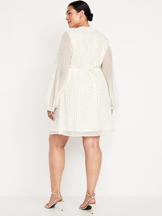 Image number 9 showing, V-Neck Swiss Dot Mini Dress
