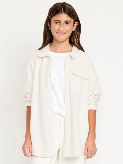 Image number 1 showing, Cozy Oversized Shacket for Girls