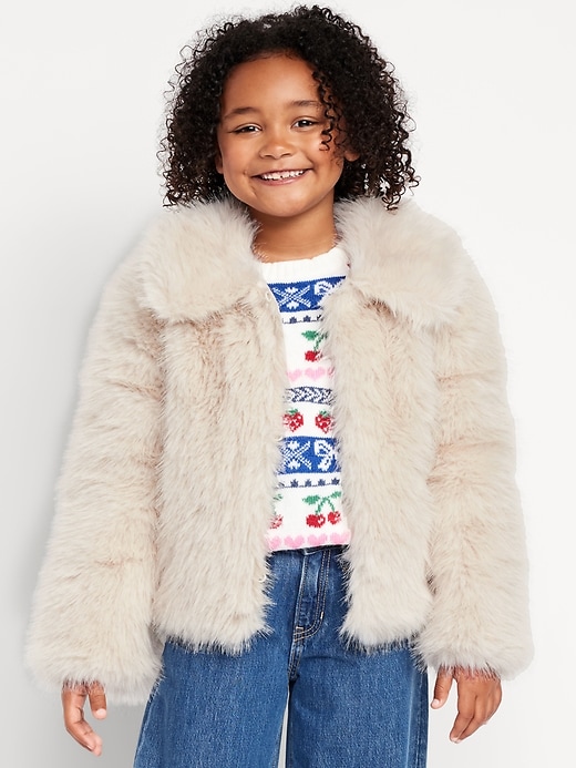 Image number 1 showing, Cozy Faux-Fur Jacket for Girls