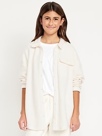 Image number 1 showing, Cozy Oversized Shacket for Girls