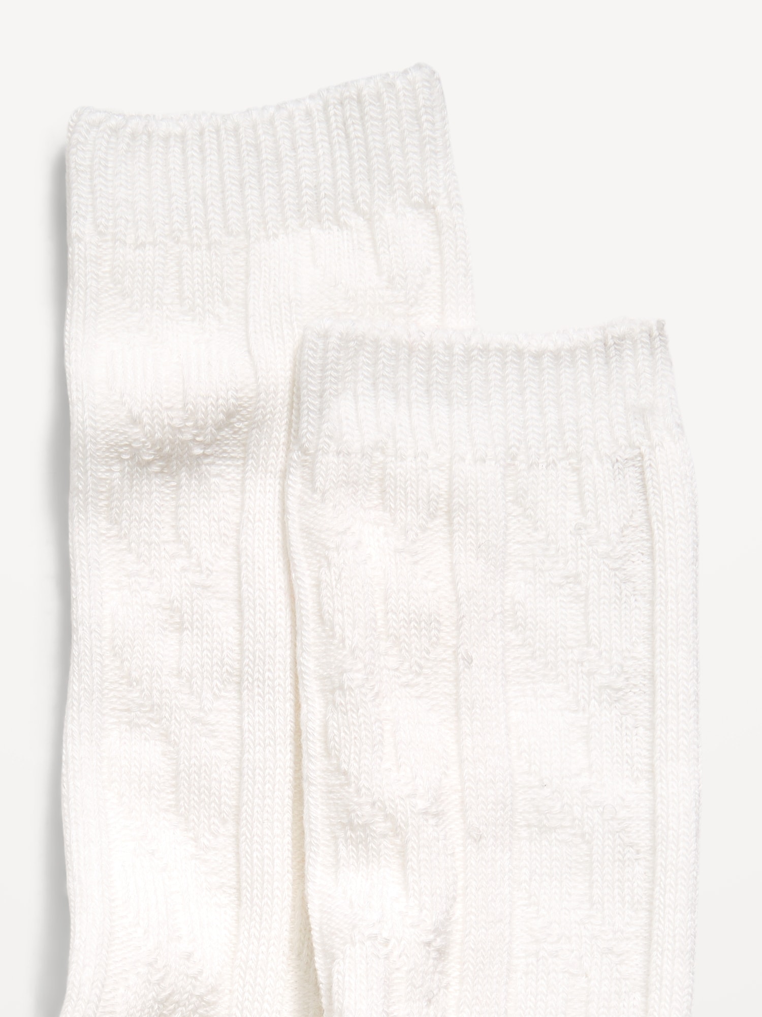 Cable Knit Crew Socks for Women